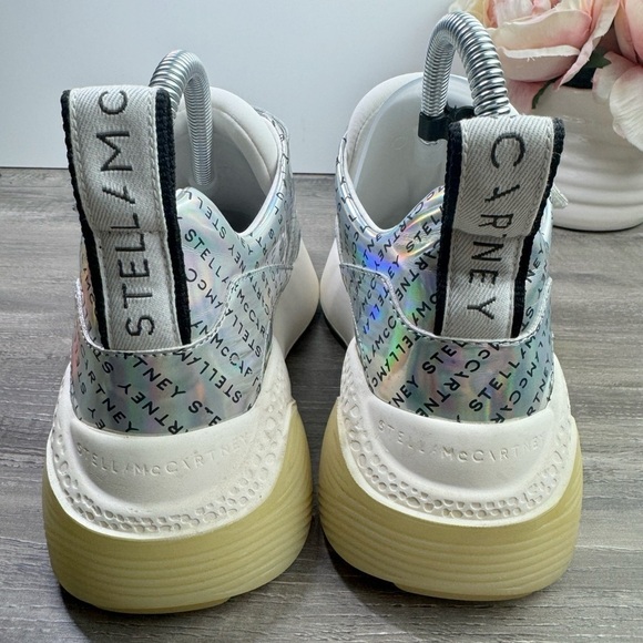 Stella McCartney Eclypse Holographic Logo Sneakers Womens 37/US6.5-7 EUC $871 - Picture 5 of 14